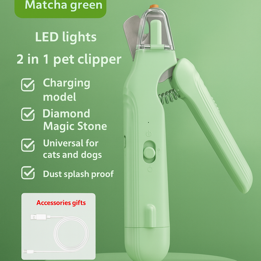 LED pet nail clippers with light for safe, easy trimming. Sharp, comfy, and stress-free.