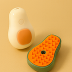 Steamy Avocado Cat Brush – Electric self-cleaning brush with steam for easy pet grooming.