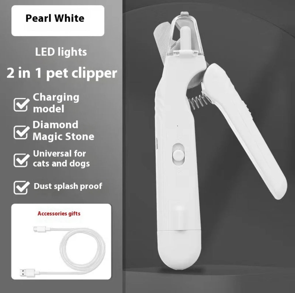 LED pet nail clippers with light for safe, easy trimming. Sharp, comfy, and stress-free.