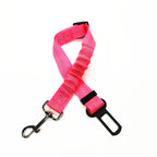 Reflective, elastic seat belt for safe, comfy car rides.